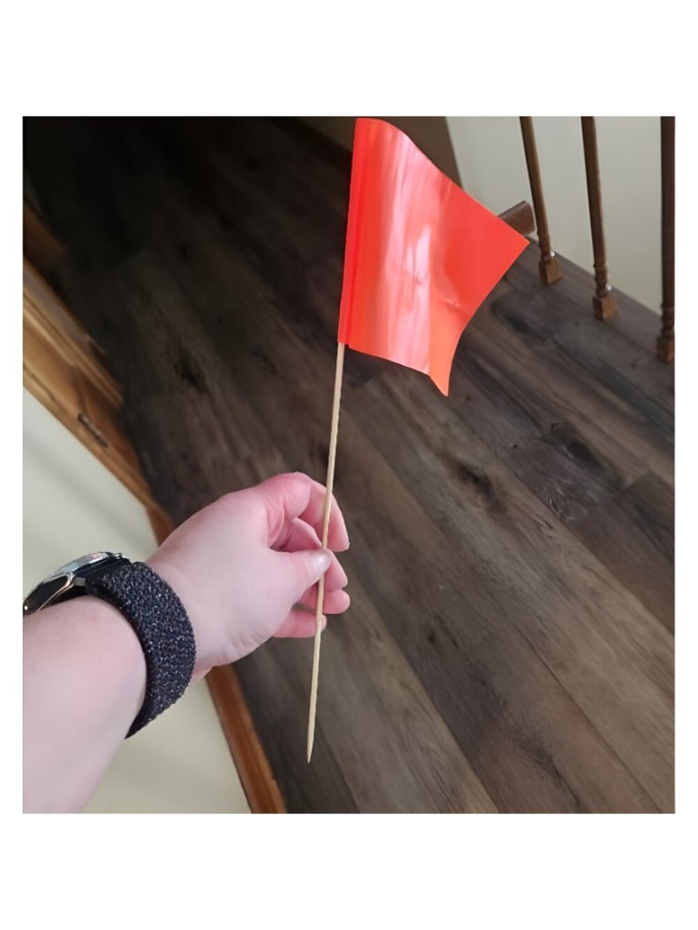 Orange Marker Flags, 100 Pack Construction Marking Flags| 4x5x16 Inch, Yard Flag